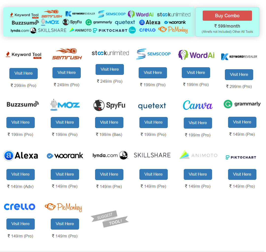 Best Seo Tools Combo At Low Cost With Ubersuggest