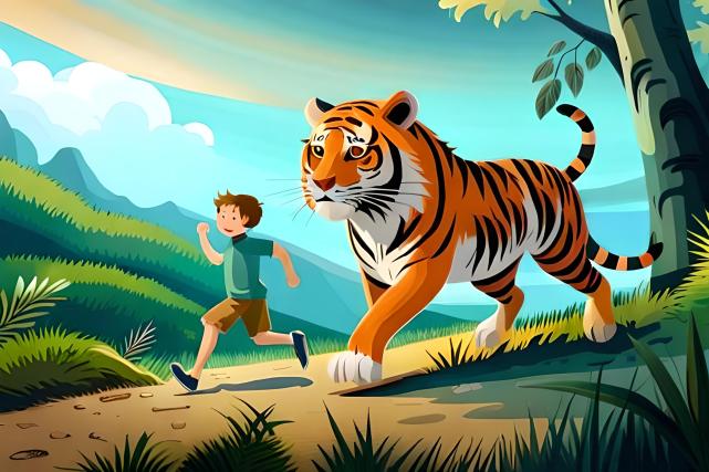 गाय चरवाहा और बाघ बच्चों की कहानियाँ